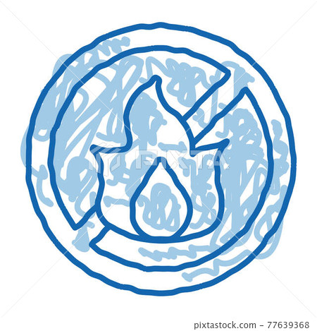 Strikethrough Flame doodle icon hand drawn illustration Strikethrough Flame doodle icon hand drawn illustration 77639368