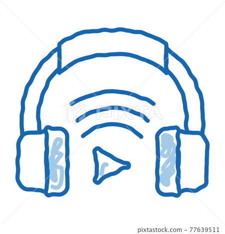Headphones Host Device doodle icon hand drawn illustration Headphones Host Device doodle icon hand drawn illustration 77639511