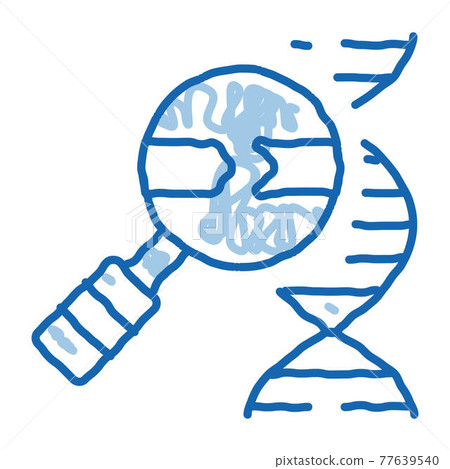 Molecule And Magnifier doodle icon hand drawn illustration Molecule And Magnifier doodle icon hand drawn illustration 77639540