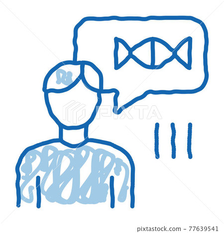 Man Genetic Molecule doodle icon hand drawn illustration Man Genetic Molecule doodle icon hand drawn illustration 77639541