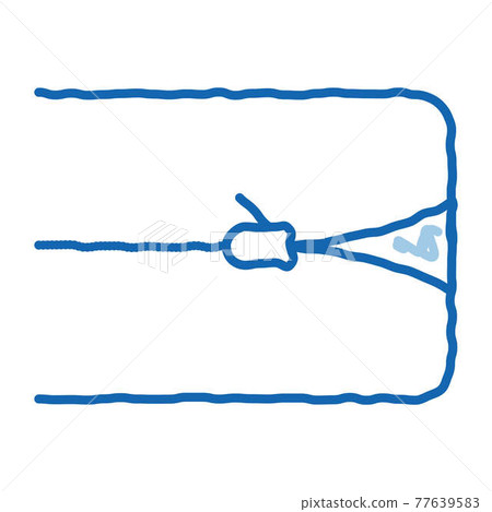 Mattress Cover Zipper doodle icon hand drawn illustration 77639583