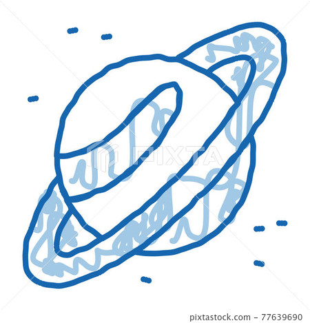 Saturn Planet Ring doodle icon hand drawn illustration Saturn Planet Ring doodle icon hand drawn illustration 77639690