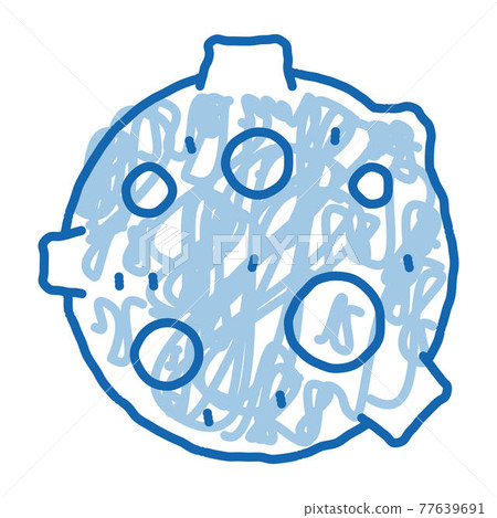 Moon With Craters doodle icon hand drawn illustration Moon With Craters doodle icon hand drawn illustration 77639691