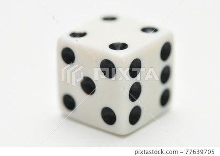 Playing cubes on a white background Playing cubes on a white background 77639705