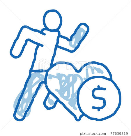 Athlete Health for Money doodle icon hand drawn illustration Athlete Health for Money doodle icon hand drawn illustration 77639819