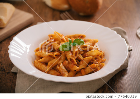 Pasta With Bolognese Sauce. Typical Italian Dish. Pasta With Bolognese Sauce. Typical Italian Dish. 77640319