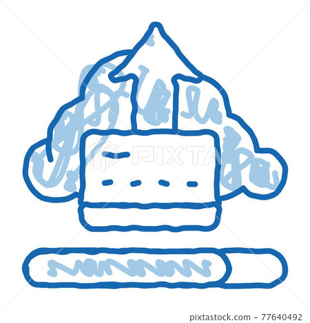 Write-Off Data Through Cloud Storage doodle icon hand drawn illustration Write-Off Data Through Cloud Storage doodle icon hand drawn illustration 77640492