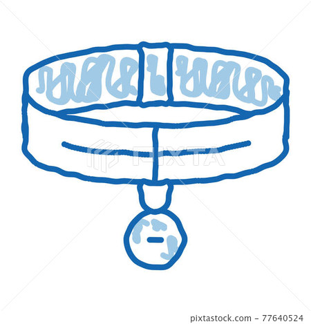 Collar doodle icon hand drawn illustration 77640524