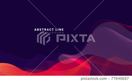 Speed abstract background with a colored dynamic waves and line Speed abstract background with a colored dynamic waves and line 77640687