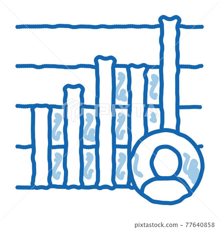 Candidate Statistics doodle icon hand drawn illustration 77640858