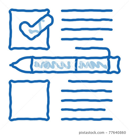 Voting Selection doodle icon hand drawn illustration 77640860