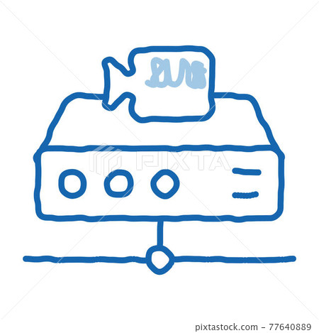 Digital Camcorder doodle icon hand drawn illustration 77640889