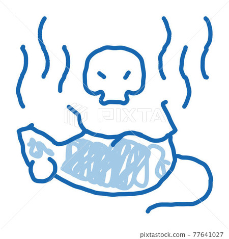 Rat Dead doodle icon hand drawn illustration 77641027