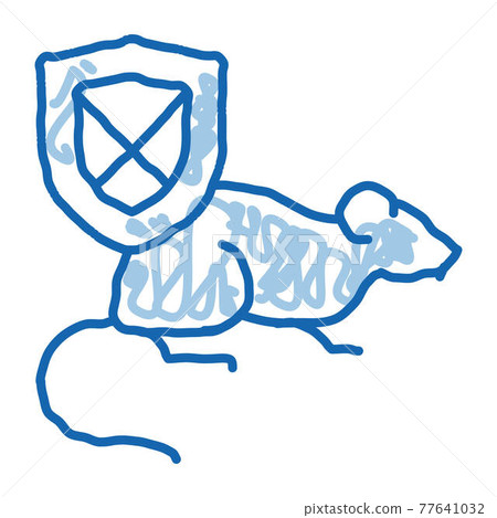Rat Ban doodle icon hand drawn illustration 77641032