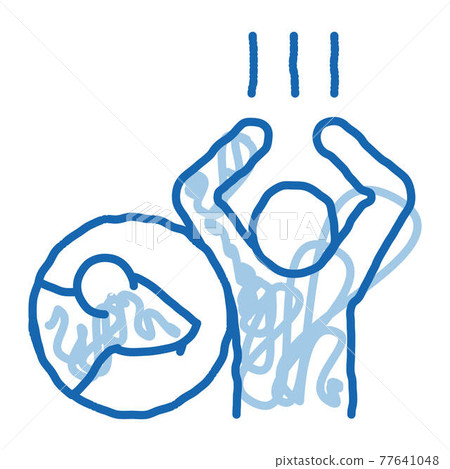 Rats Human Panic doodle icon hand drawn illustration Rats Human Panic doodle icon hand drawn illustration 77641048