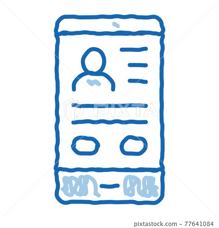 Profile doodle icon hand drawn illustration - Stock Illustration ...