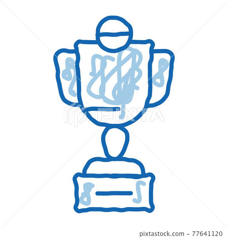 Champion Cup doodle icon hand drawn illustration Champion Cup doodle icon hand drawn illustration 77641120