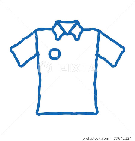 Cricket T-Shirt doodle icon hand drawn illustration 77641124