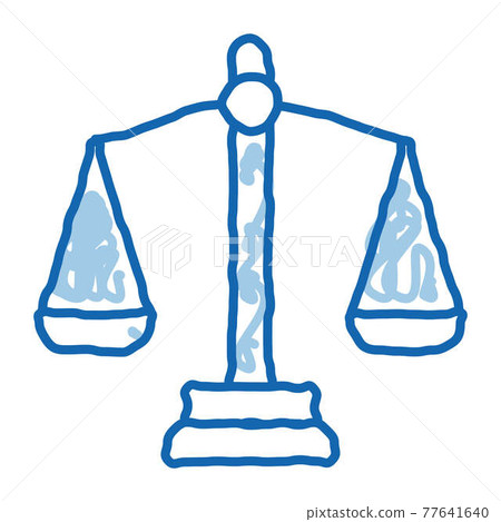 Female Witness Law And Judgement doodle icon hand drawn illustration 77641640