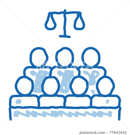 Court Sitting Law And Judgement doodle icon hand drawn illustration Court Sitting Law And Judgement doodle icon hand drawn illustration 77641642