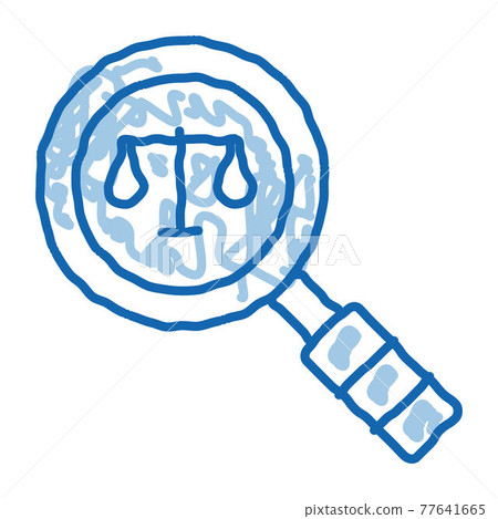 Court Magnifier Law And Judgement doodle icon hand drawn illustration Court Magnifier Law And Judgement doodle icon hand drawn illustration 77641665