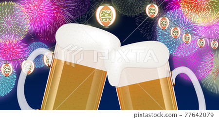 Beer fireworks display background material Beer fireworks display background material 77642079