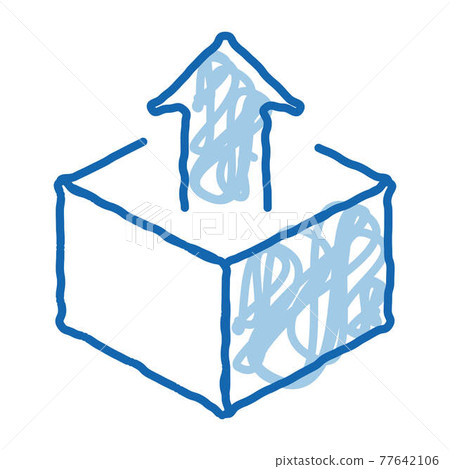 Box Container With Arrow Agile Element doodle icon hand drawn illustration Box Container With Arrow Agile Element doodle icon hand drawn illustration 77642106