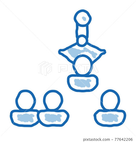 Human Silhouettes Team Working Job Hunting Vector 77642206