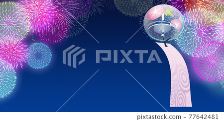 Fireworks display background material 77642481