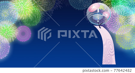 Fireworks display background material 77642482