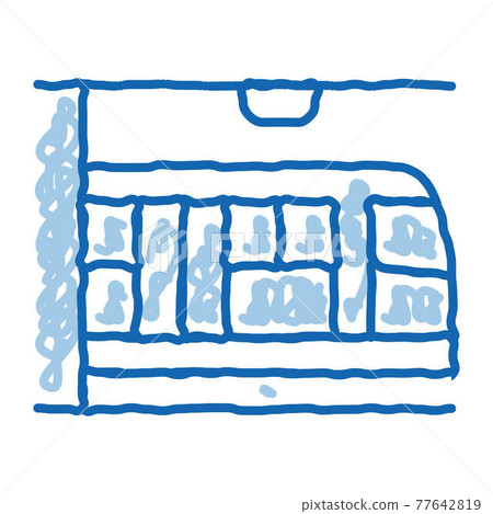 Public Transport Metro doodle icon hand drawn illustration 77642819