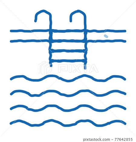Water Swimming Pool doodle icon hand drawn illustration Water Swimming Pool doodle icon hand drawn illustration 77642855