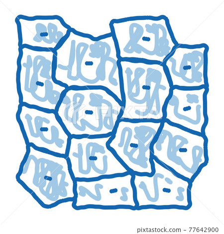 Microscopic Derm Cell doodle icon hand drawn illustration 77642900