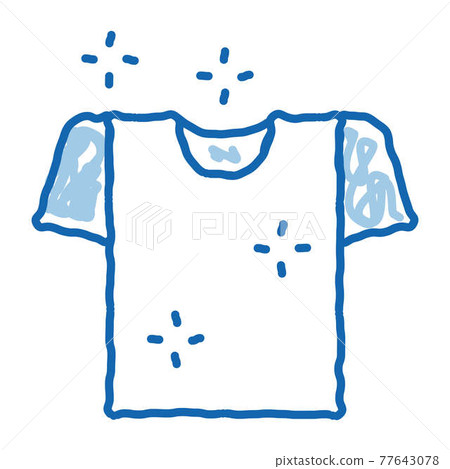 Laundry Service Washed T-shirt doodle icon hand drawn illustration Laundry Service Washed T-shirt doodle icon hand drawn illustration 77643078