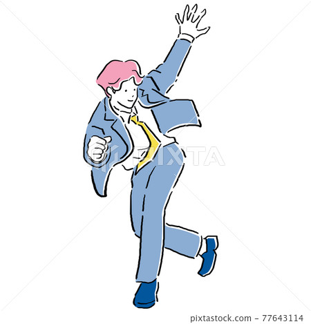 Various poses of a businessman in a suit Various poses of a businessman in a suit 77643114