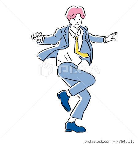 Various poses of a businessman in a suit Various poses of a businessman in a suit 77643115