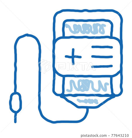 Volunteers Support Bottle doodle icon hand drawn illustration 77643210