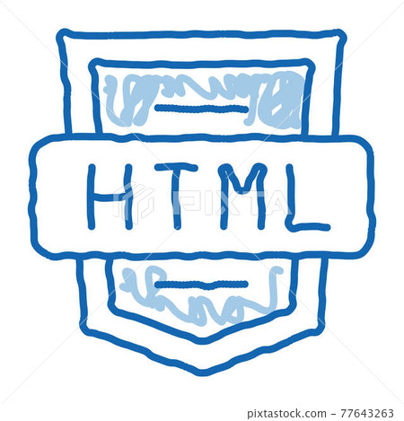 Coding Language HTML System doodle icon hand drawn illustration Coding Language HTML System doodle icon hand drawn illustration 77643263