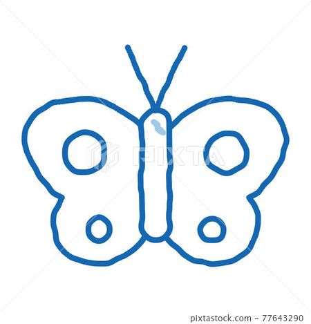 Cosmetic Butterfly Sign doodle icon hand drawn illustration Cosmetic Butterfly Sign doodle icon hand drawn illustration 77643290