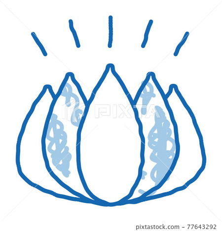 Cosmetic Ingredient Flower doodle icon hand drawn illustration 77643292