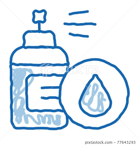 Spray Lotion Drop Cosmetic doodle icon hand drawn illustration Spray Lotion Drop Cosmetic doodle icon hand drawn illustration 77643293