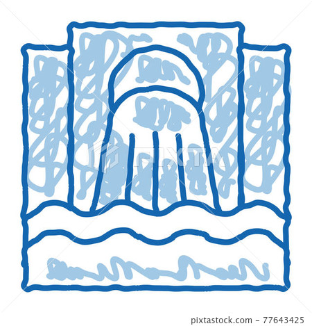 Waste Outpouring From Spout doodle icon hand drawn illustration Waste Outpouring From Spout doodle icon hand drawn illustration 77643425