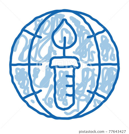 Candle Planet Earth Problem doodle icon hand drawn illustration Candle Planet Earth Problem doodle icon hand drawn illustration 77643427