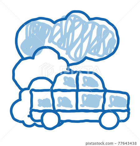 Car Co2 Carbonic Oxide Air doodle icon hand drawn illustration Car Co2 Carbonic Oxide Air doodle icon hand drawn illustration 77643438