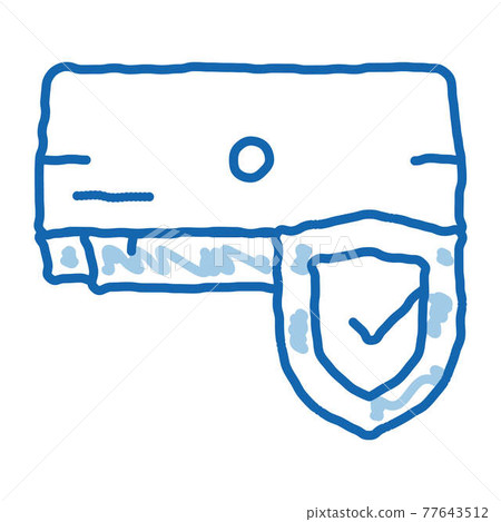 Broken Conditioner System doodle icon hand drawn illustration 77643512