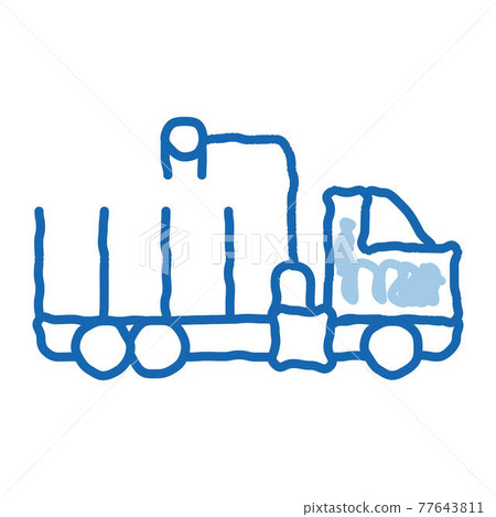 Cargo Water Trailer Vehicle doodle icon hand drawn illustration Cargo Water Trailer Vehicle doodle icon hand drawn illustration 77643811