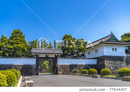Cityscape of Tokyo Imperial Palace Gaien Former Edo Castle Outer Sakurada Gate 77644407