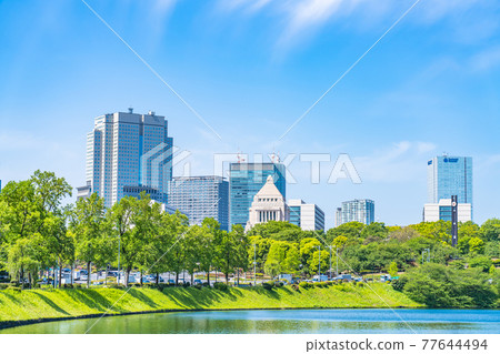 Cityscape of Tokyo From Sakuradamon to Sakurada Moat, Parliament Building / Akasaka Cityscape of Tokyo From Sakuradamon to Sakurada Moat, Parliament Building / Akasaka 77644494