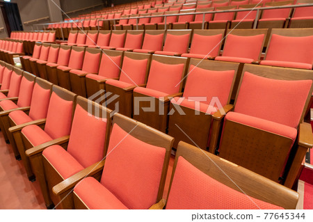 Red seats in theaters and halls Red seats in theaters and halls 77645344
