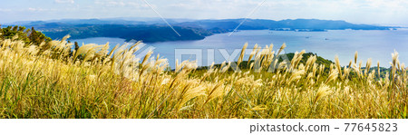 Kawachi Toge Pass Autumn Scenery Panorama [Hirado City, Nagasaki Prefecture] 77645823